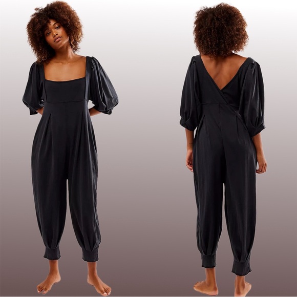 FREE PEOPLE Lotta Love black romper jumpsuit|XS - Picture 4 of 8